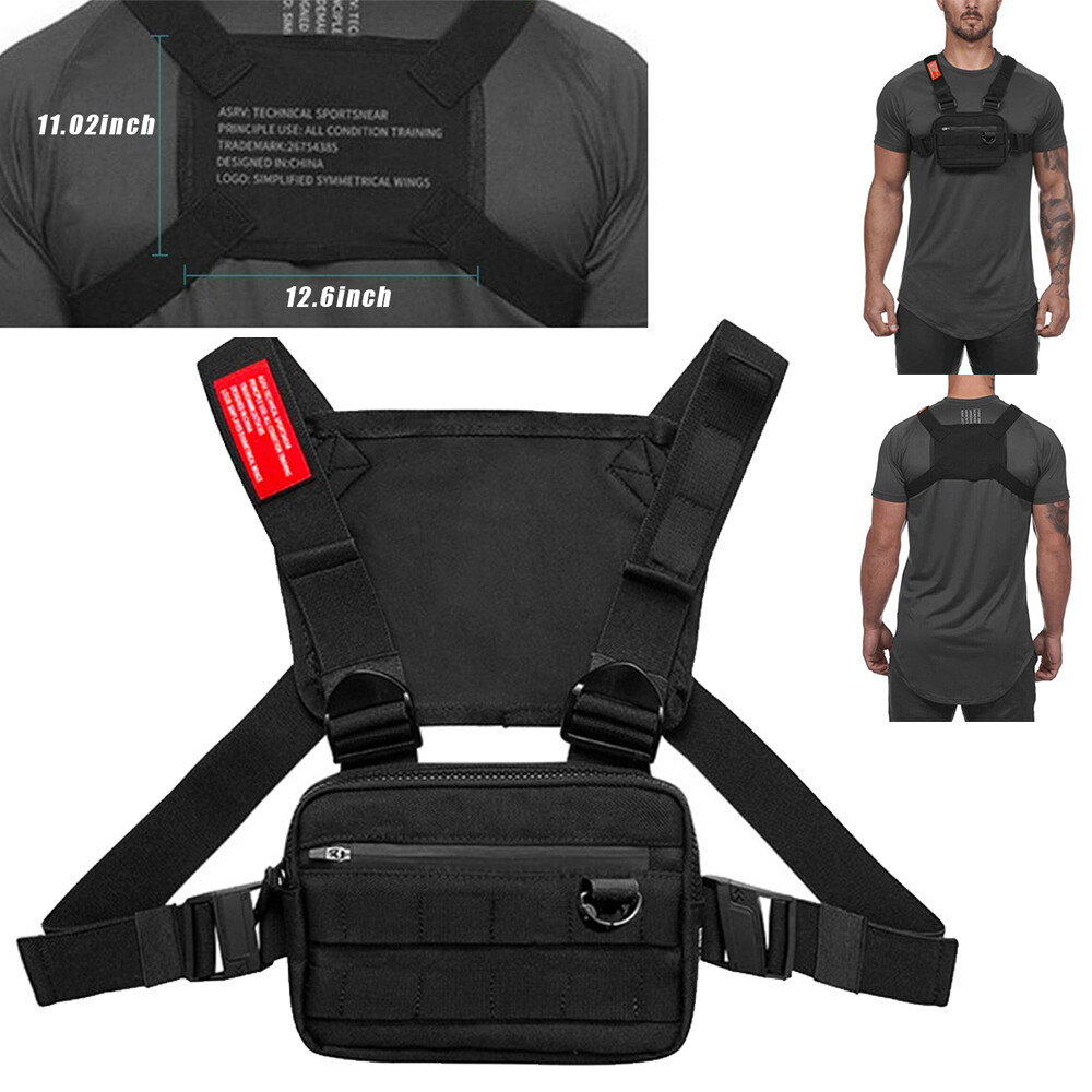 Tactical Combat Chest Rig Bag Front Pouch Molle Recon Kit Pack Hunting Airsoft