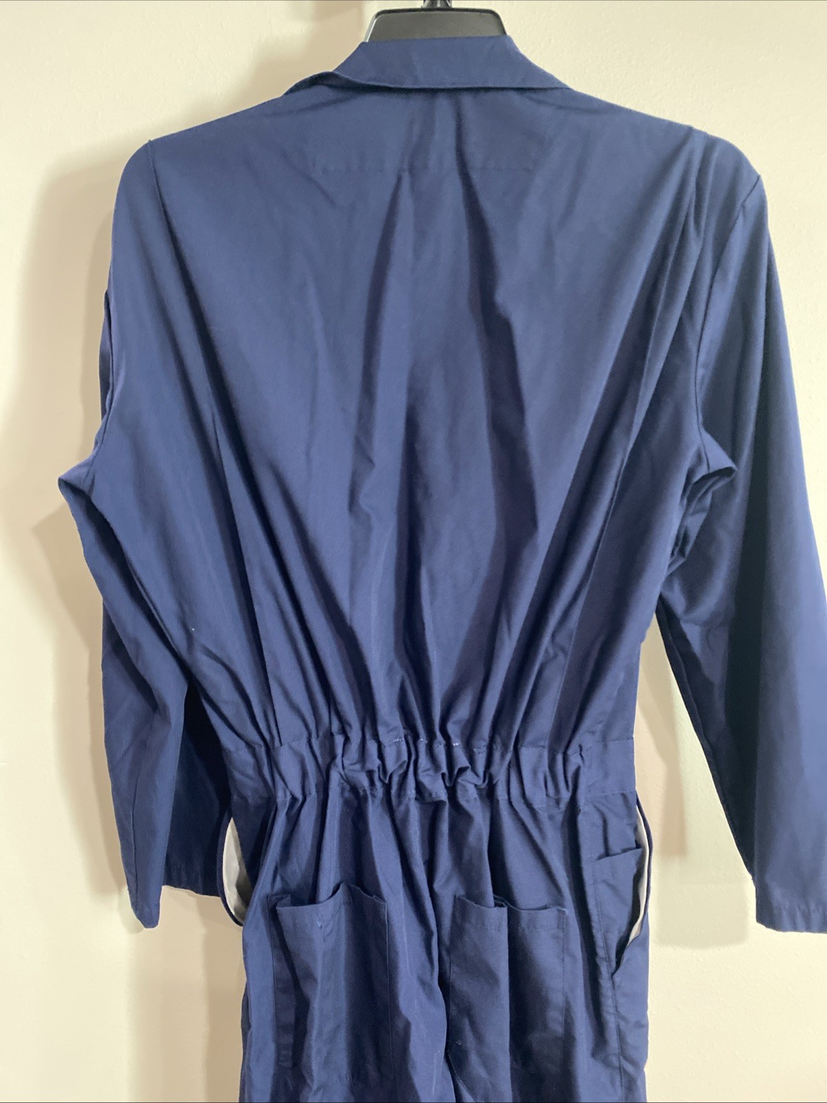 Toptie mens coveralls uniform suit NAVY mechanic work pants shirt LARGE EUC A4