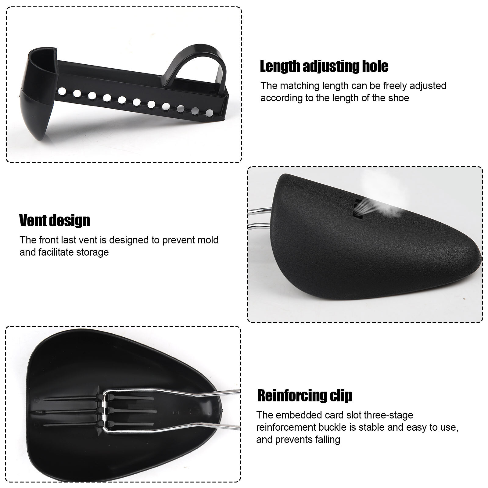 20 Pcs Men Adjustable Form Plastic Shoe Tree Shaper Keeper Boot Shoe Stretcher