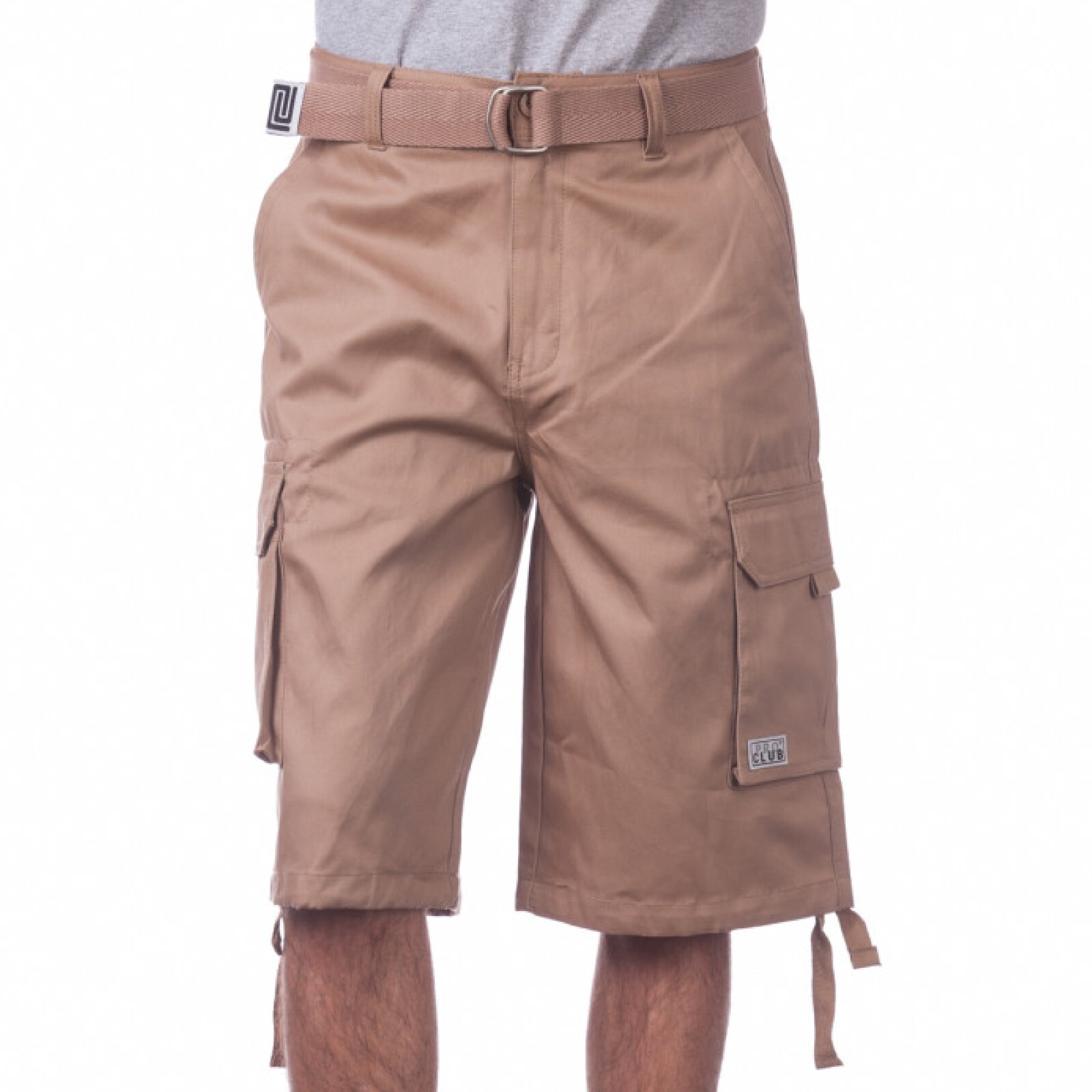 PROCLUB MENS HEAVYWEIGHT TWILL CARGO SHORTS PRO CLUB 6 POCKETS SHORTS (S-5XL)
