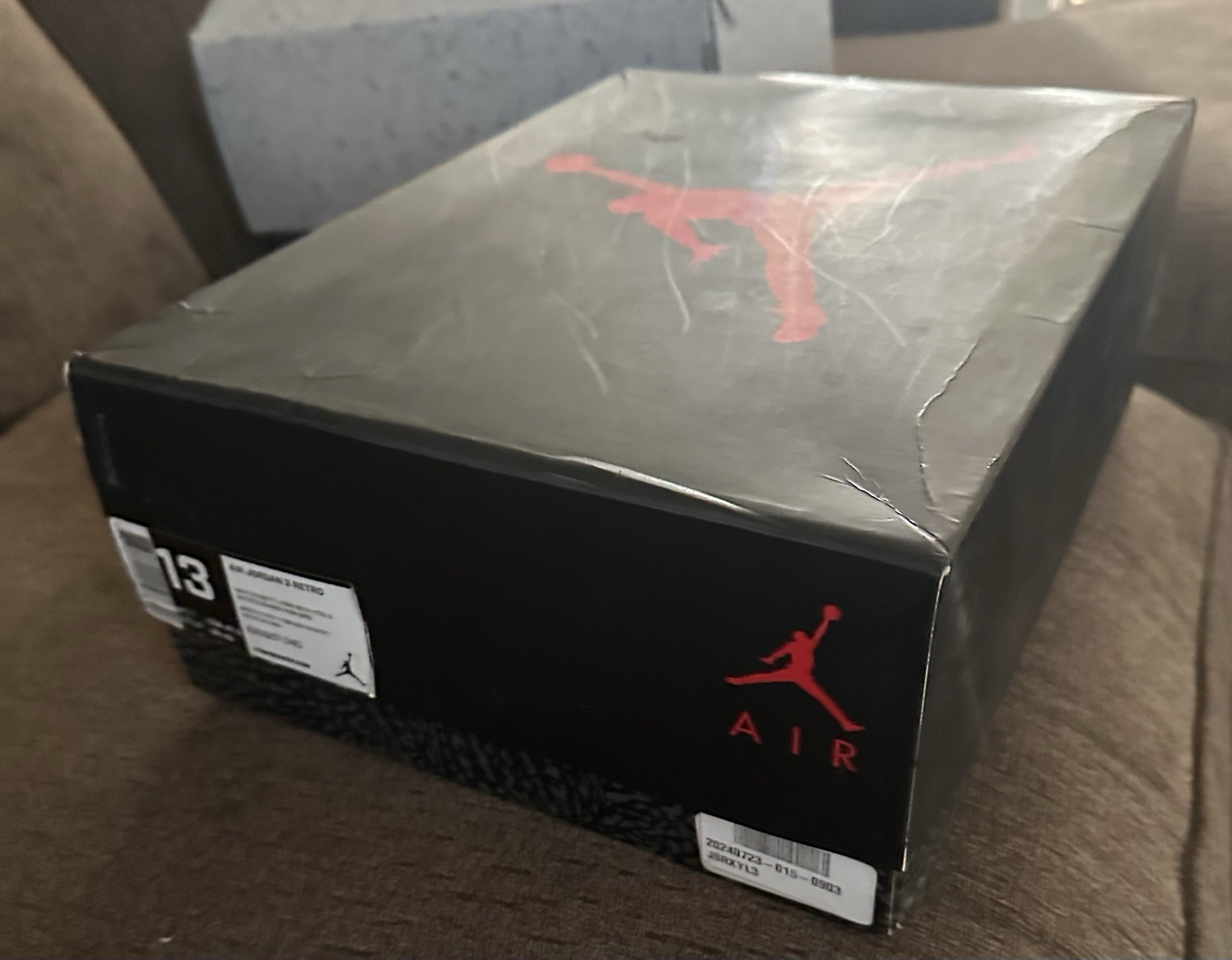 Jordan Air Jordan 3 Retro Fear Pack 2013 Black Gray Orange 626967-040