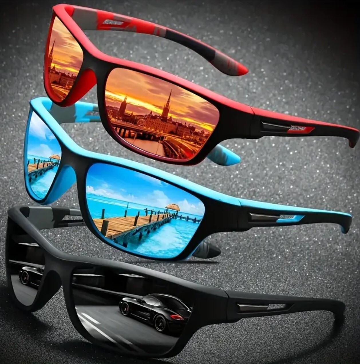 Polarized Sunglasses Men Outdoor Sports Driving Fishing Trendy Shades Running