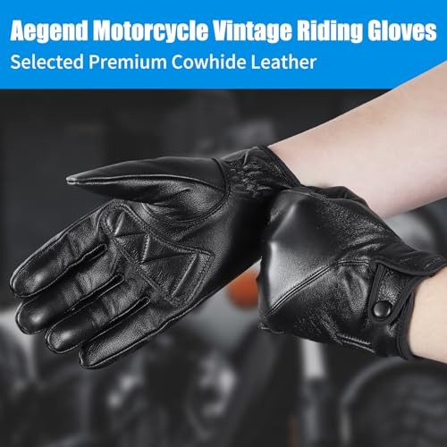 Leather Gloves for Men, Super Soft Warm Cashmere Lining, Full Hand