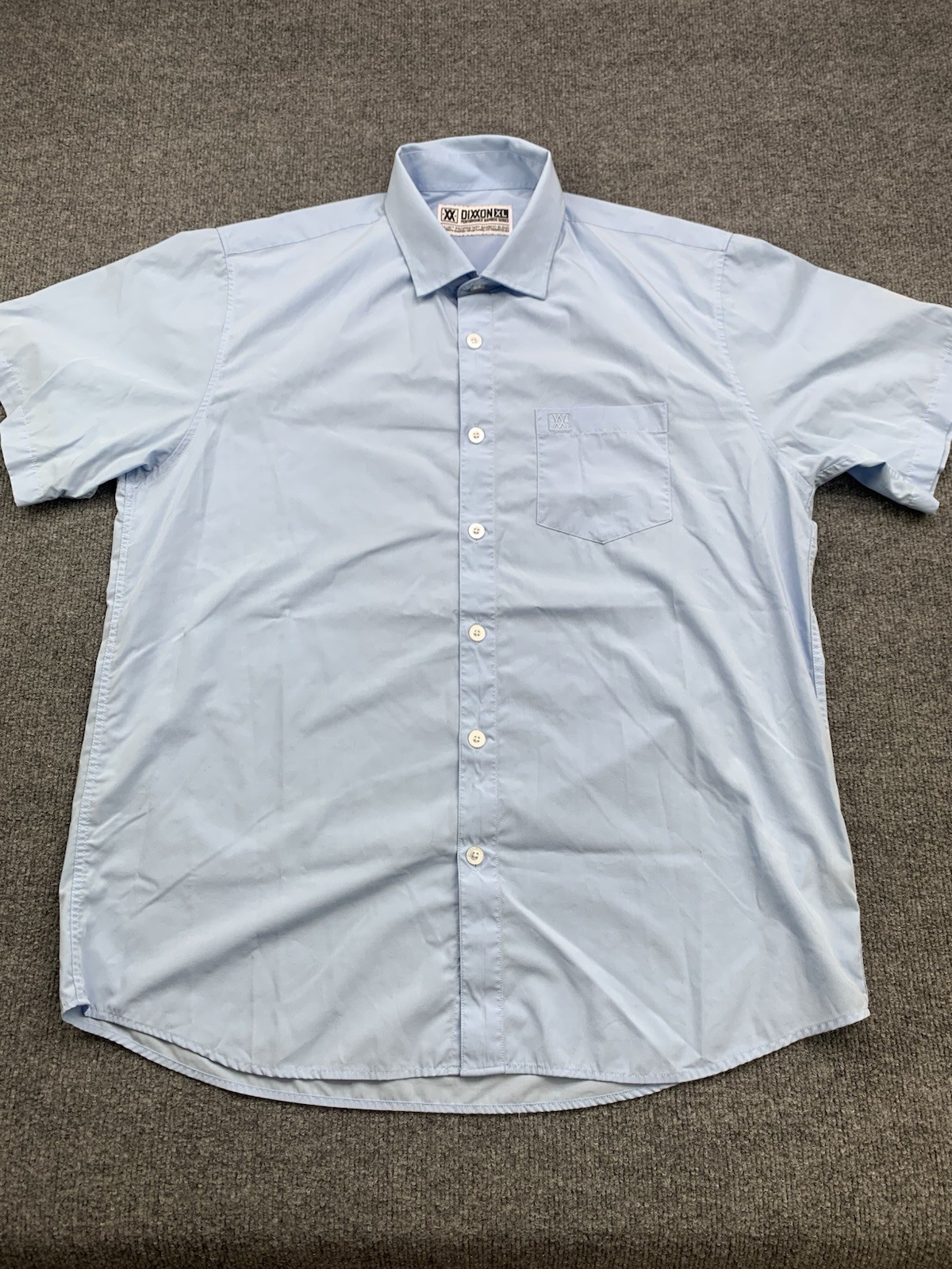 Dixxon Performance Bamboo Series Shirt Men XL Light Blue Short Sleeve Button Up
