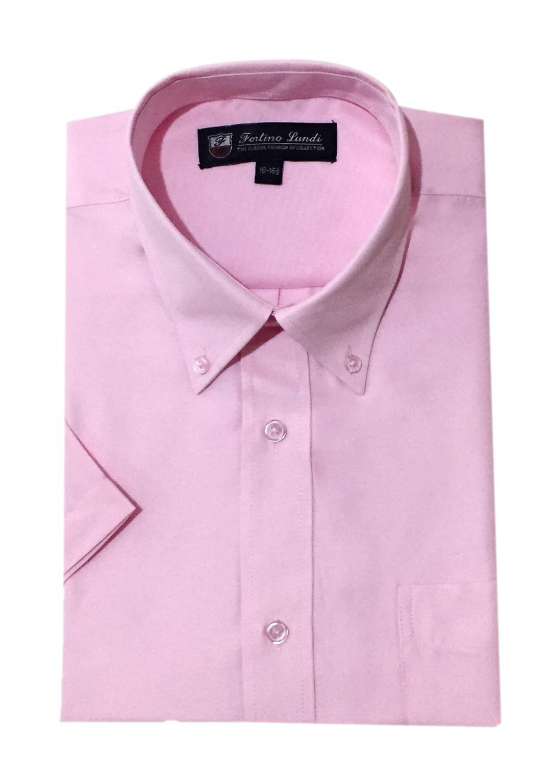 Men’s Short Sleeve Button Down Shirts Cotton Blend Oxford #SG02BS
