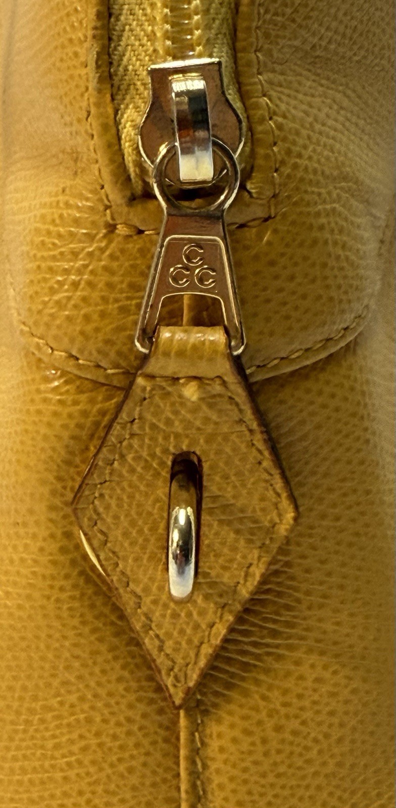 Vintage 80s-90s Stefano Bravo Yellow Leather Italy Bolide-Style Dome Satchel Bag