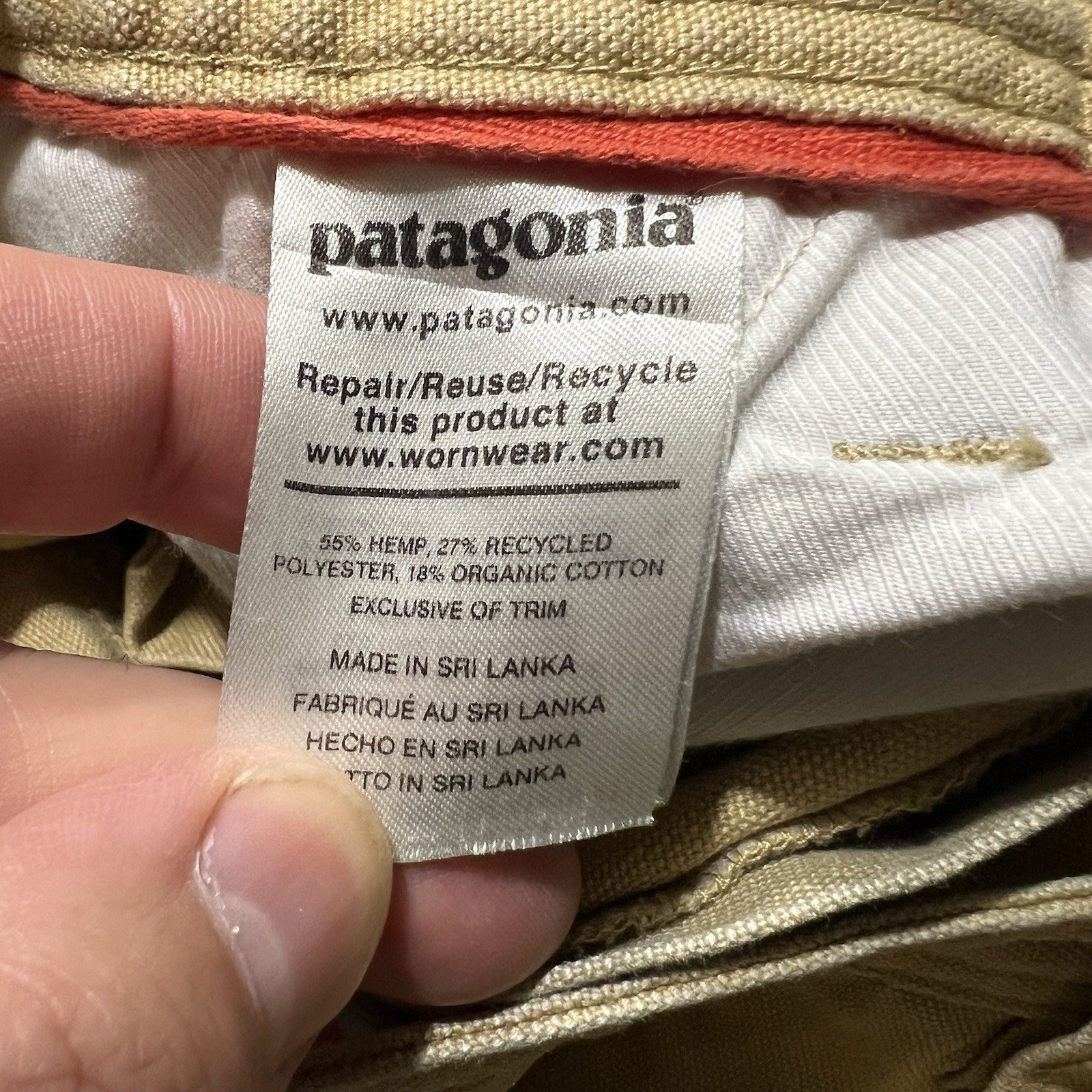 Women’s Patagonia All Seasons Hemp Canvas Double Knee Pants Size 10