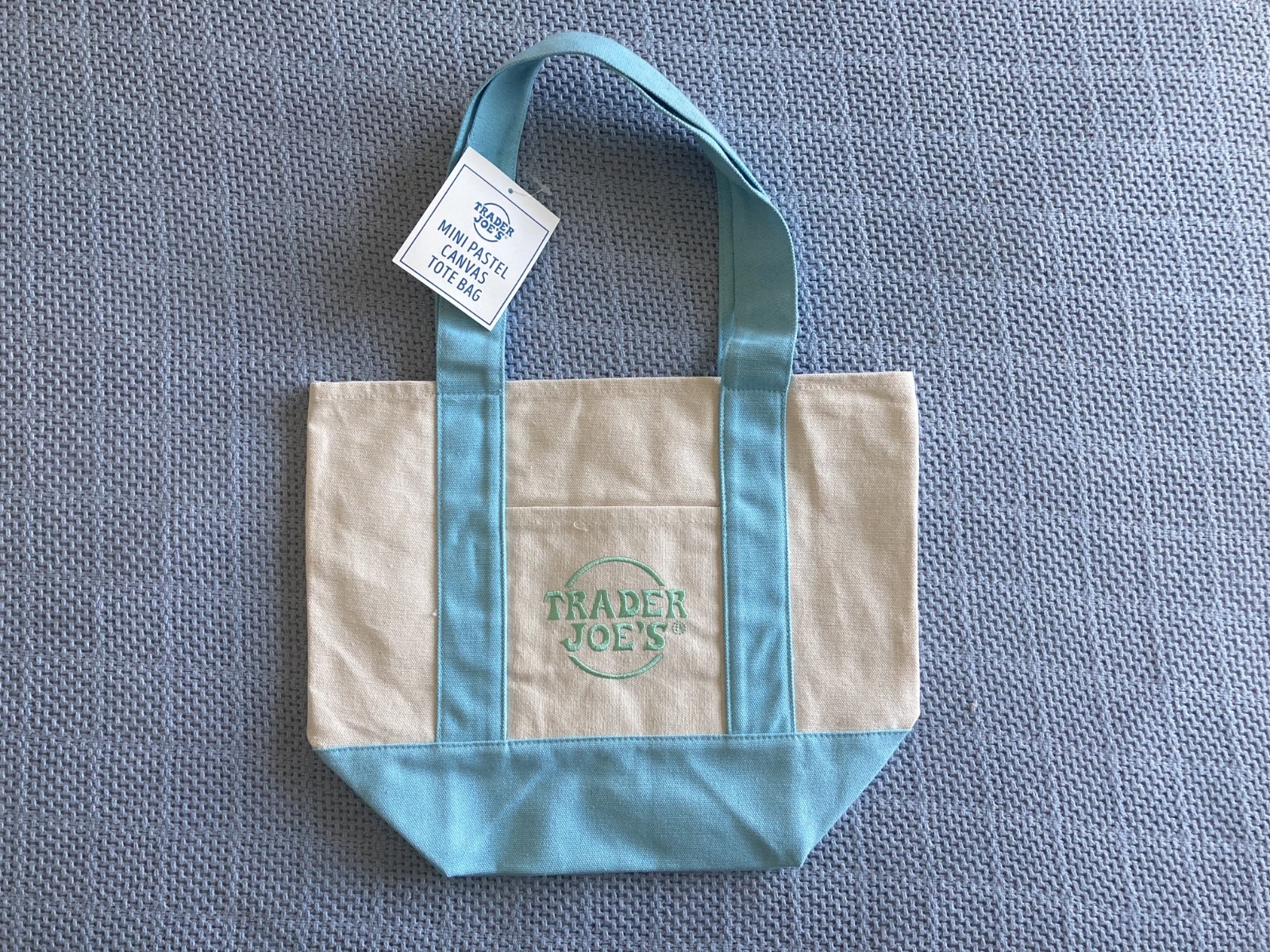 NEW! Mini Trader Joes canvas tote bags in original and pastel colors