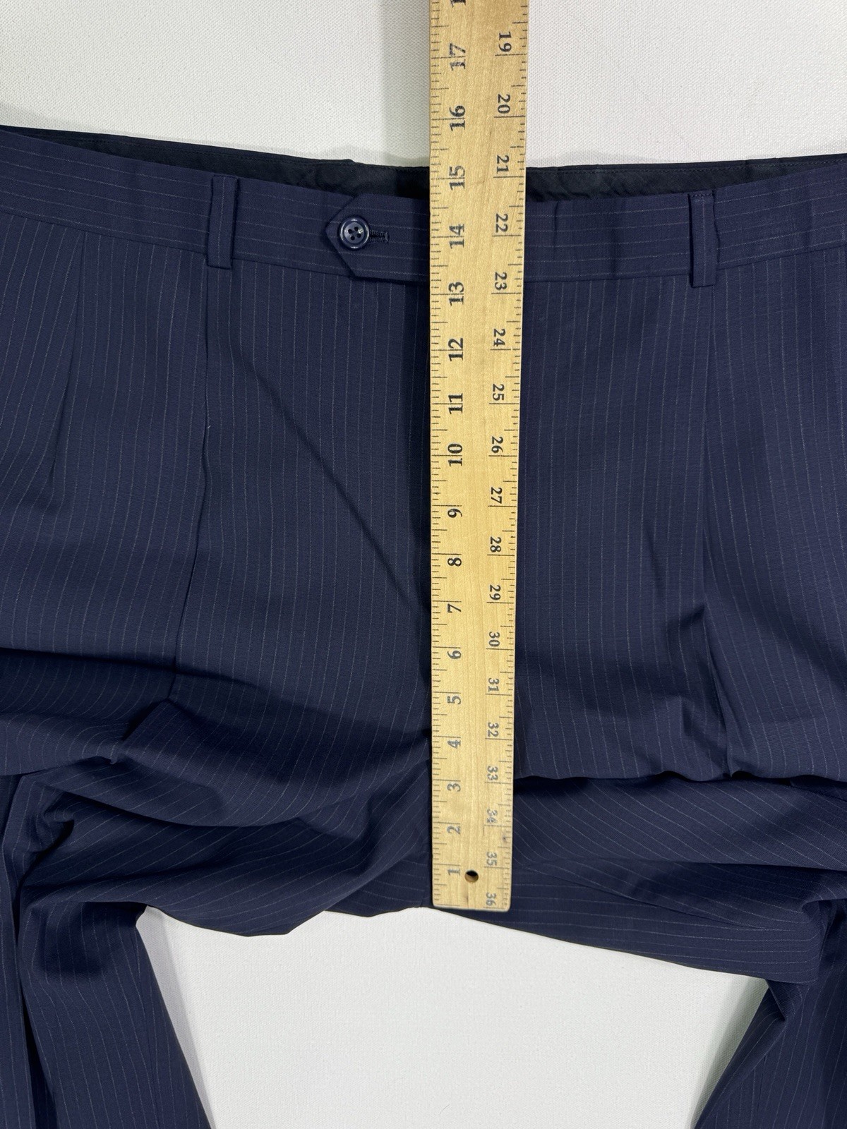 Brooks Brothers Madison BrooksCool Full Canvas Navy Pin Stripe Suit 48L 40×28