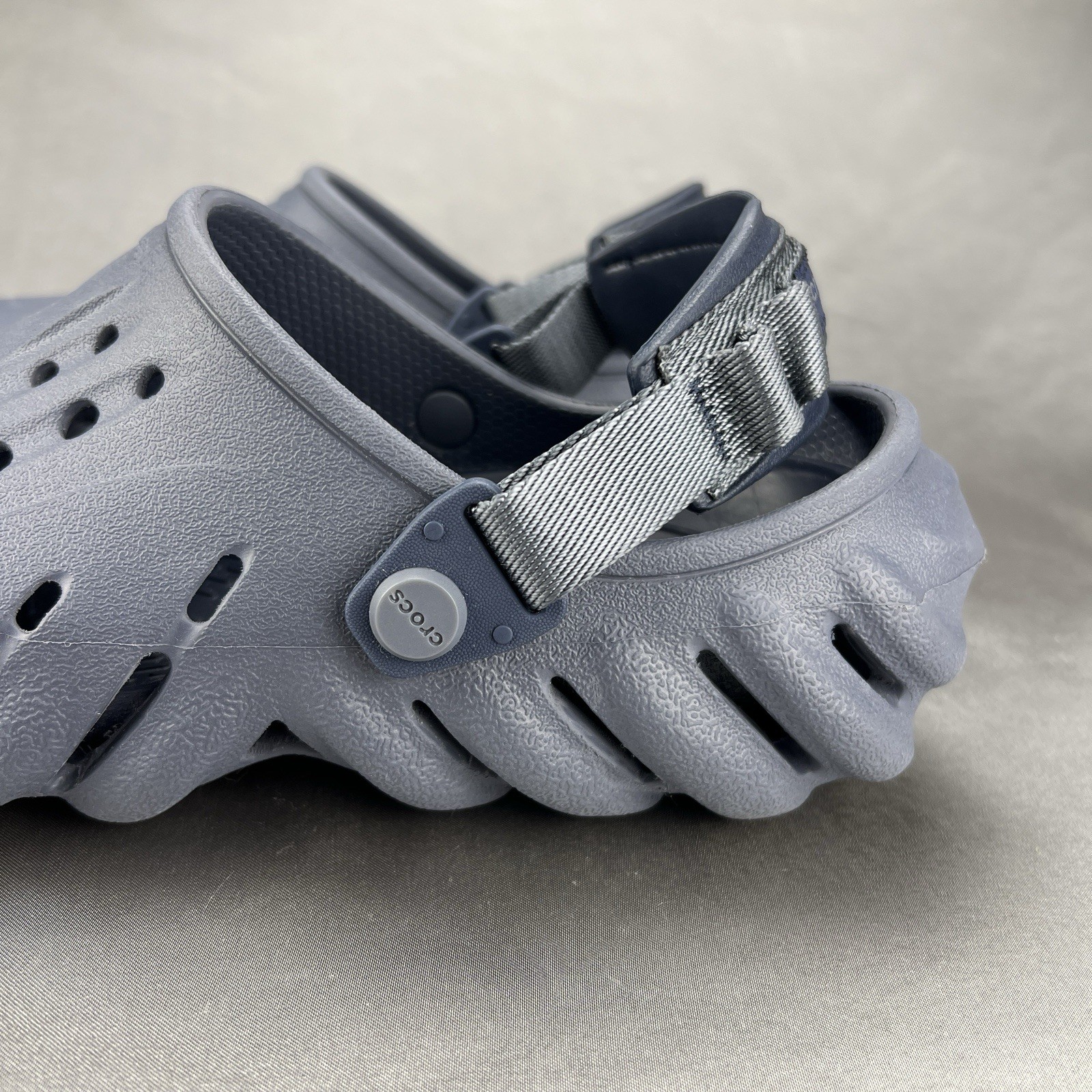 Crocs Echo Clog Concrete Slip On Shoes Men 4 Women 6 Unisex Summer Beach Worn 1x