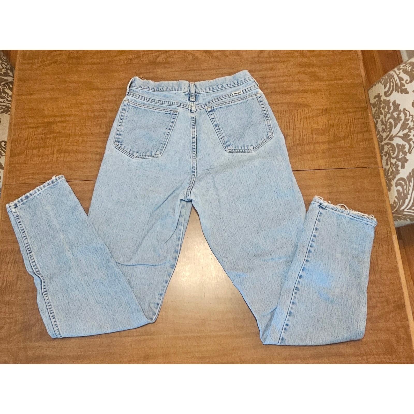 Vintage Wrangler Button Fly Light Wash High Waist Mom Jeans 13/14×34 WJ2