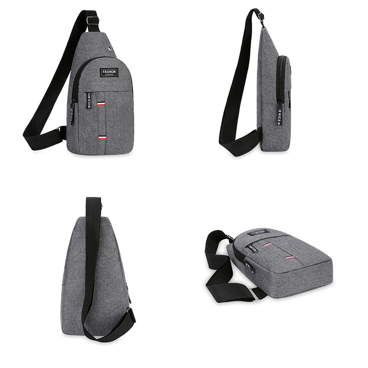 Men’s Canvas Crossbody Sling Bag Shoulder Backpack Casual Travel Chest Pack US