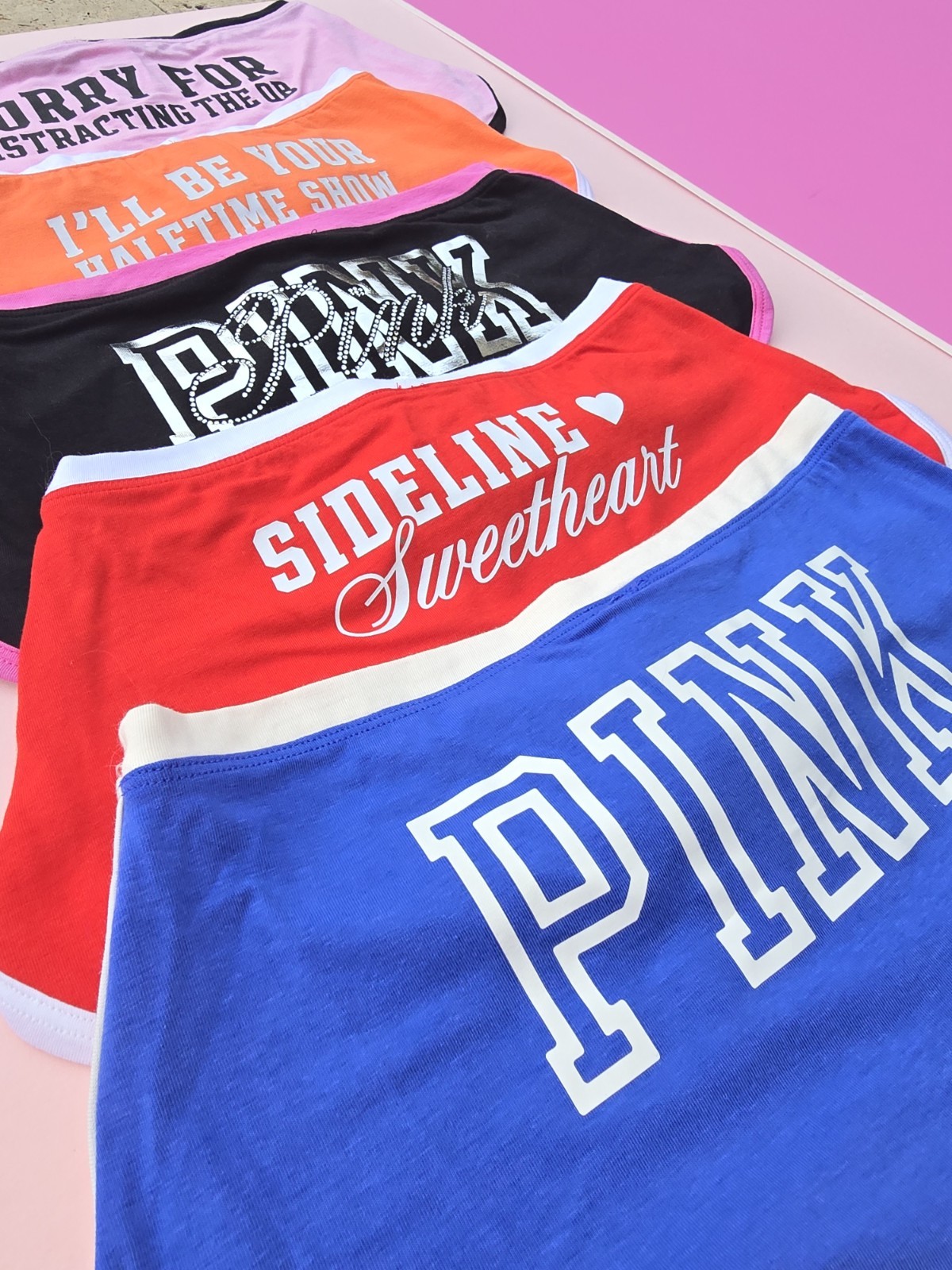 Victoria’s Secret Pink Dorm Boyshort Panty Red Blue Green XS S M L XL NWT