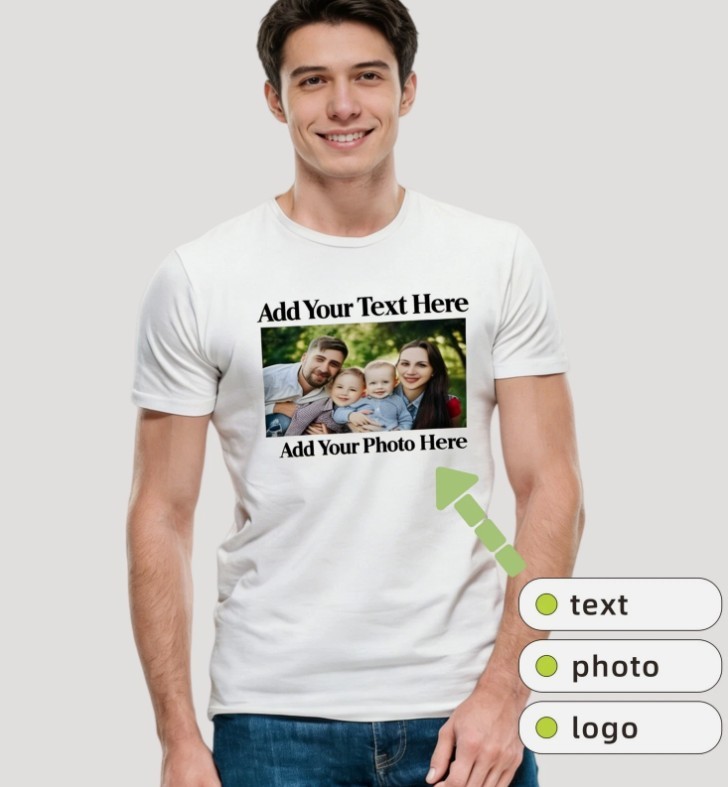 Personalized T Shirt Print Your Logo Photo Text Custom Made Tee for Kids & Adult