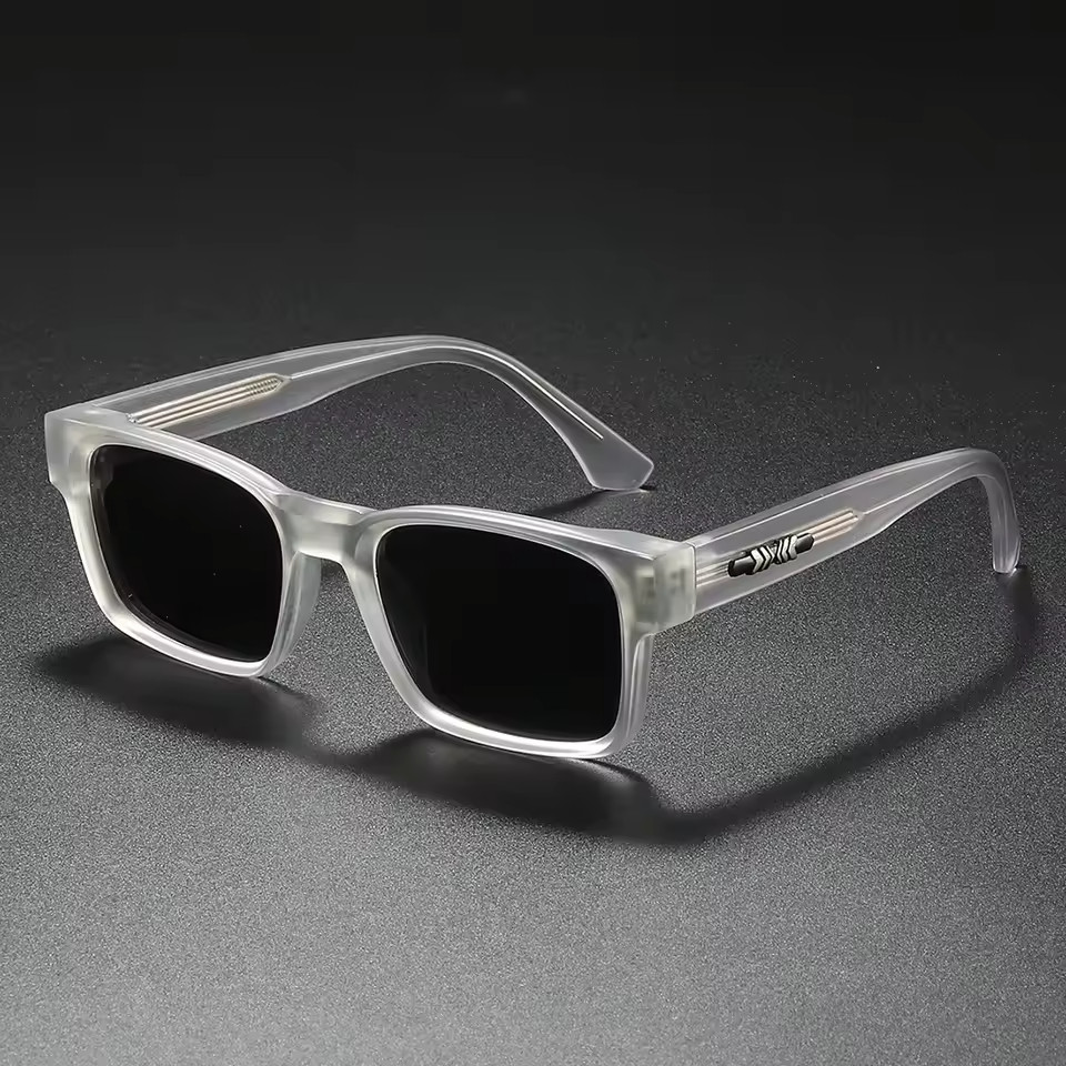 Polarized Square Sunglasses Men UV400 Unisex Metal Core Frame Outdoor Driving Fi