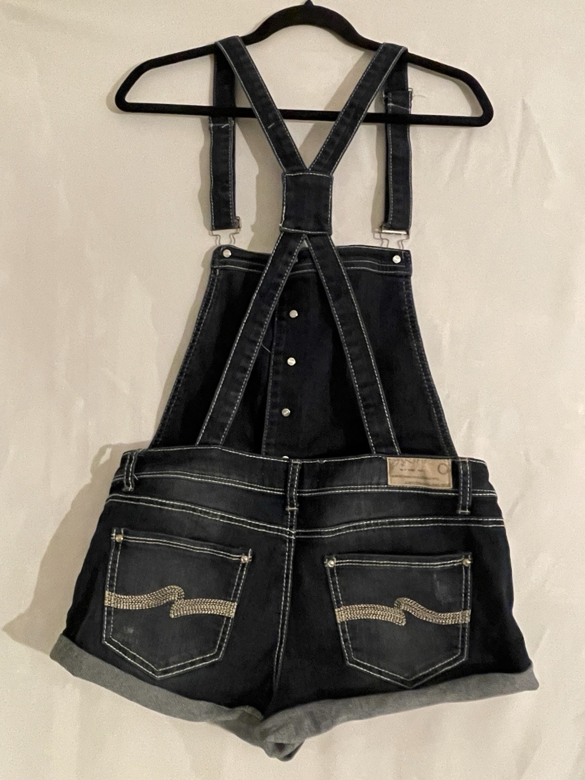 Almost Famous Girls Denim Shortalls One-Piece Blue Size 9 Adjustable Strap
