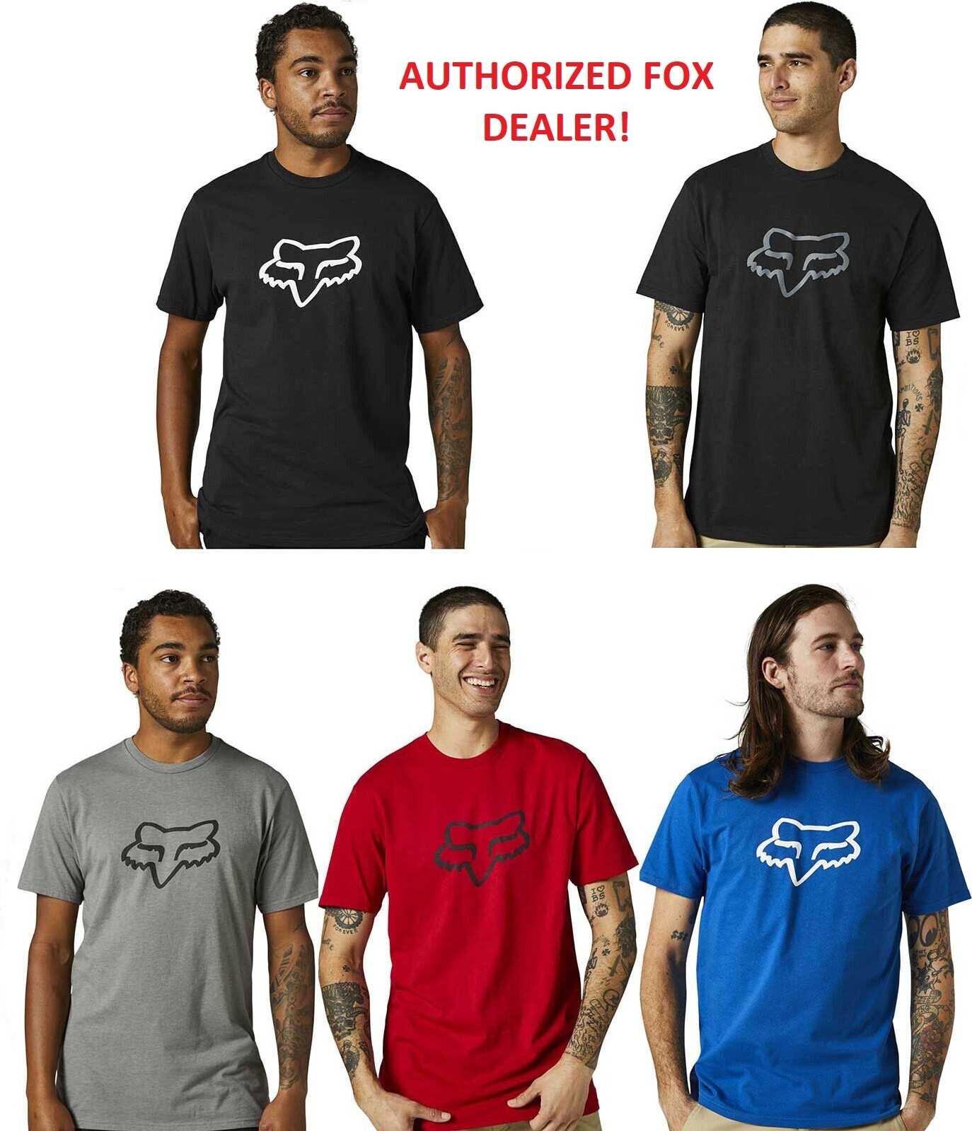 Fox Racing Legacy Fox Head T-Shirt – Mens Tee FREE SHIP! Authorized Dealer!