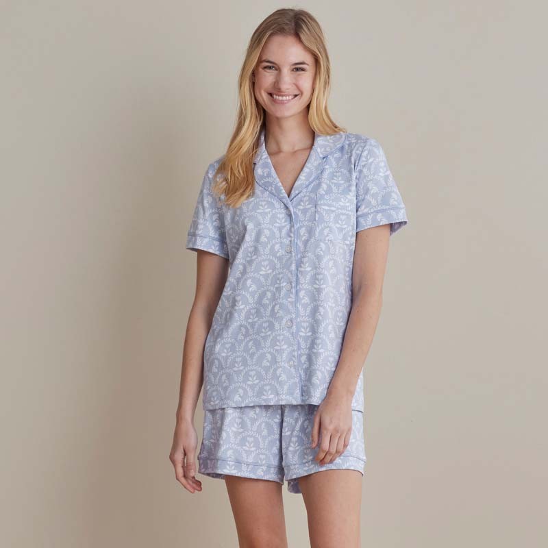 Printed Peruvian Cotton Women’s Shorts Set