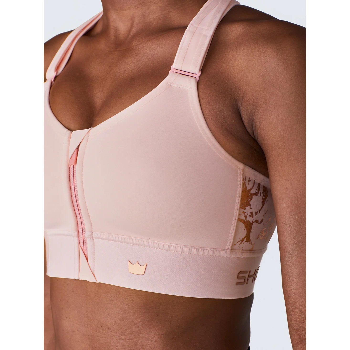 SHEFIT FLEX Blush Sports Bra Size 3Luxe Supportive Activewear Medium Impact