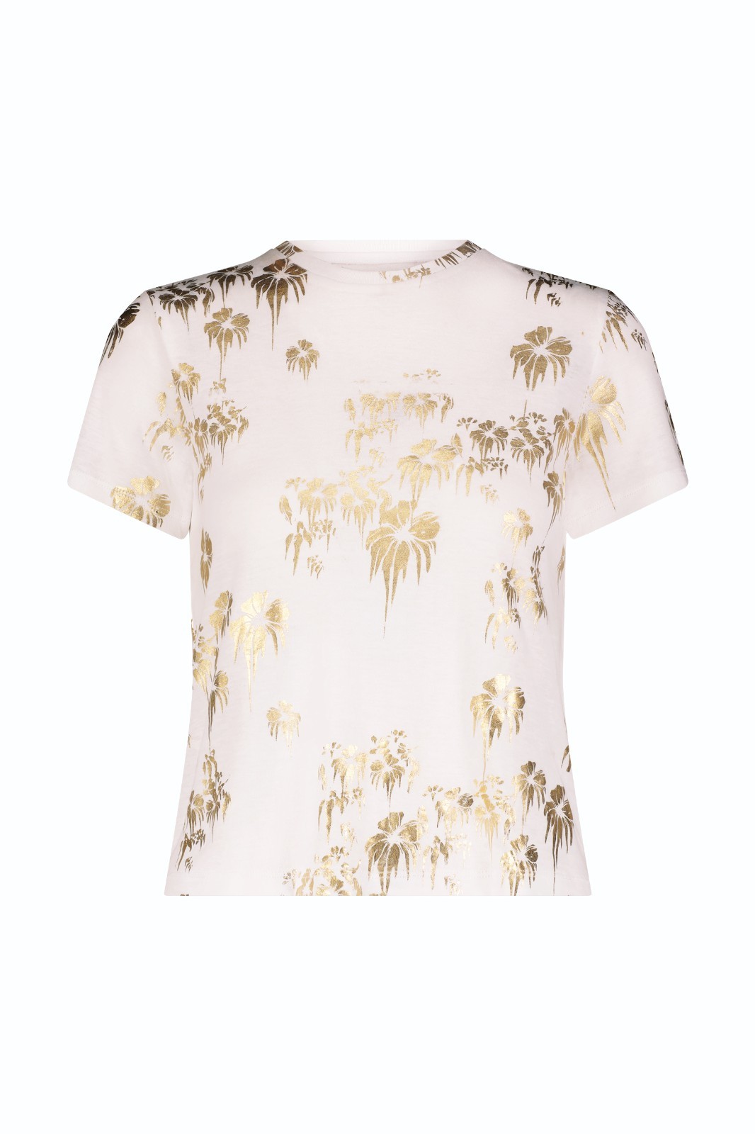 Jardin Foil Tee/Top – White THE NOLI SHOP