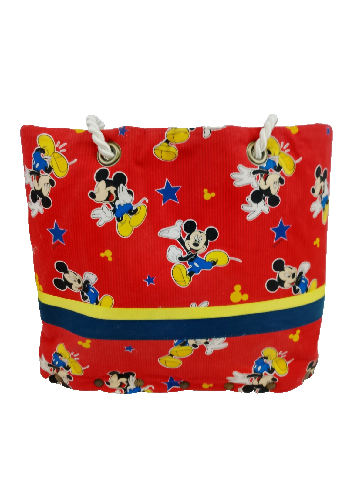 Handmade Red Mickey Mouse Tote Beach Bag