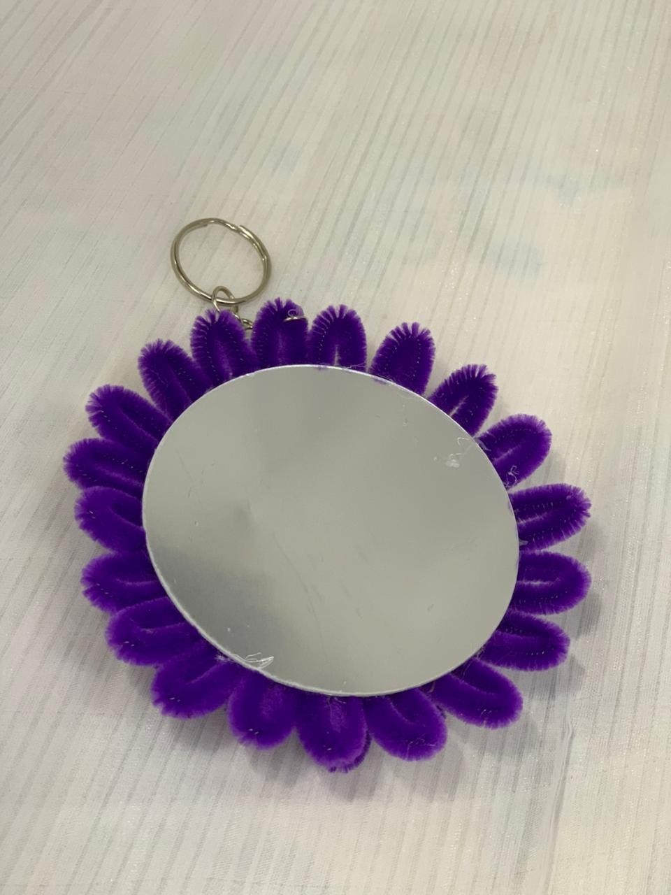 Handmade Chenille Flower Keychain Cute Floral Bag Charm Unique Gift Accessory