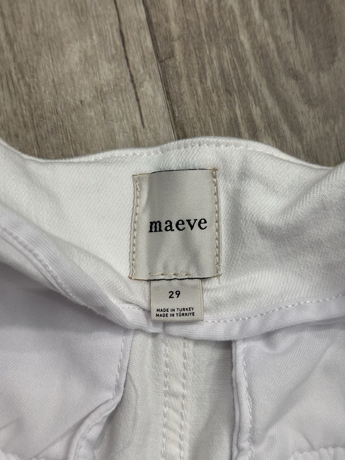 Anthropologie Maeve Colette Cropped Wide-Leg Jeans White, Size 29