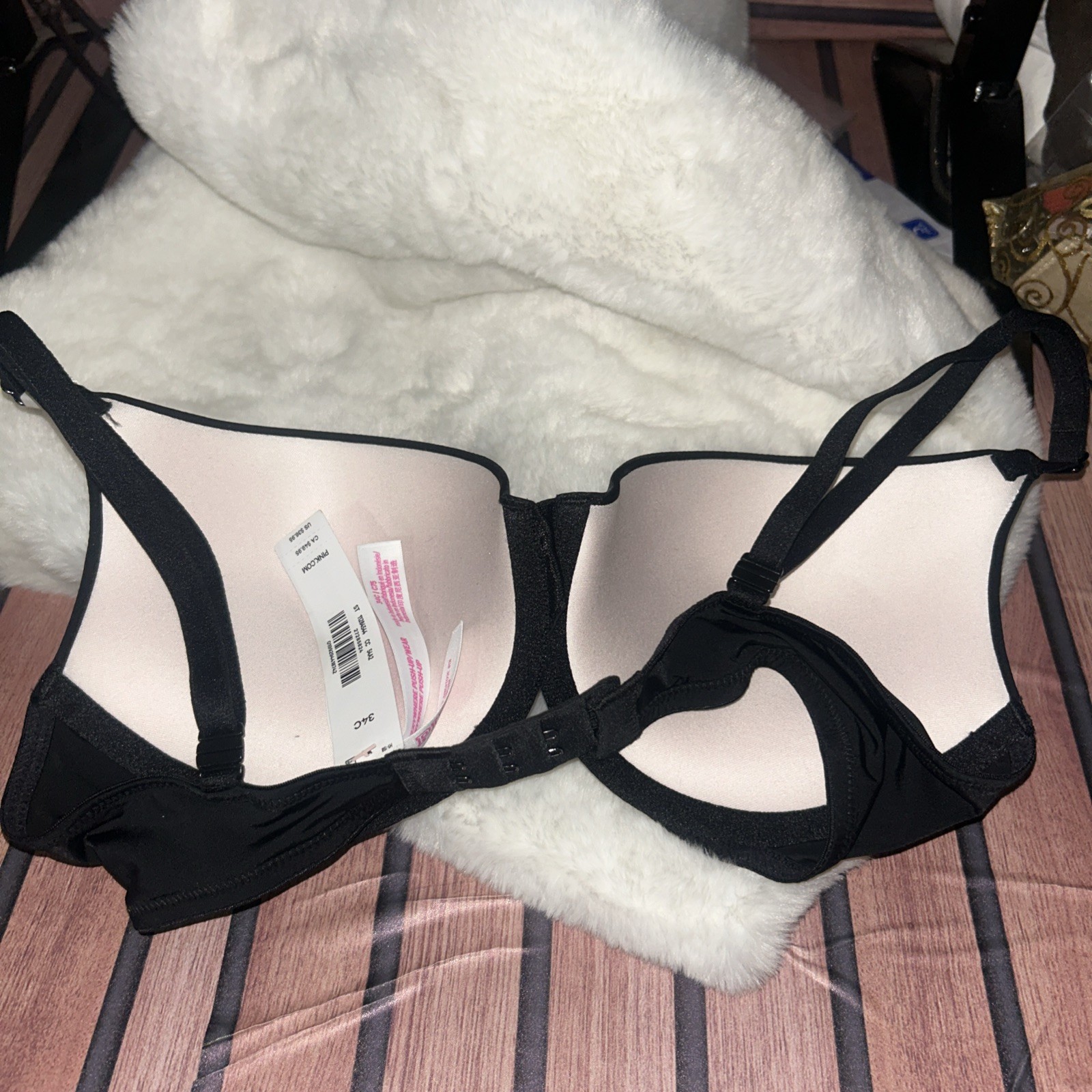 Victoria’s Secret Pink Everywhere Push-Up Black Bra 34C NWT