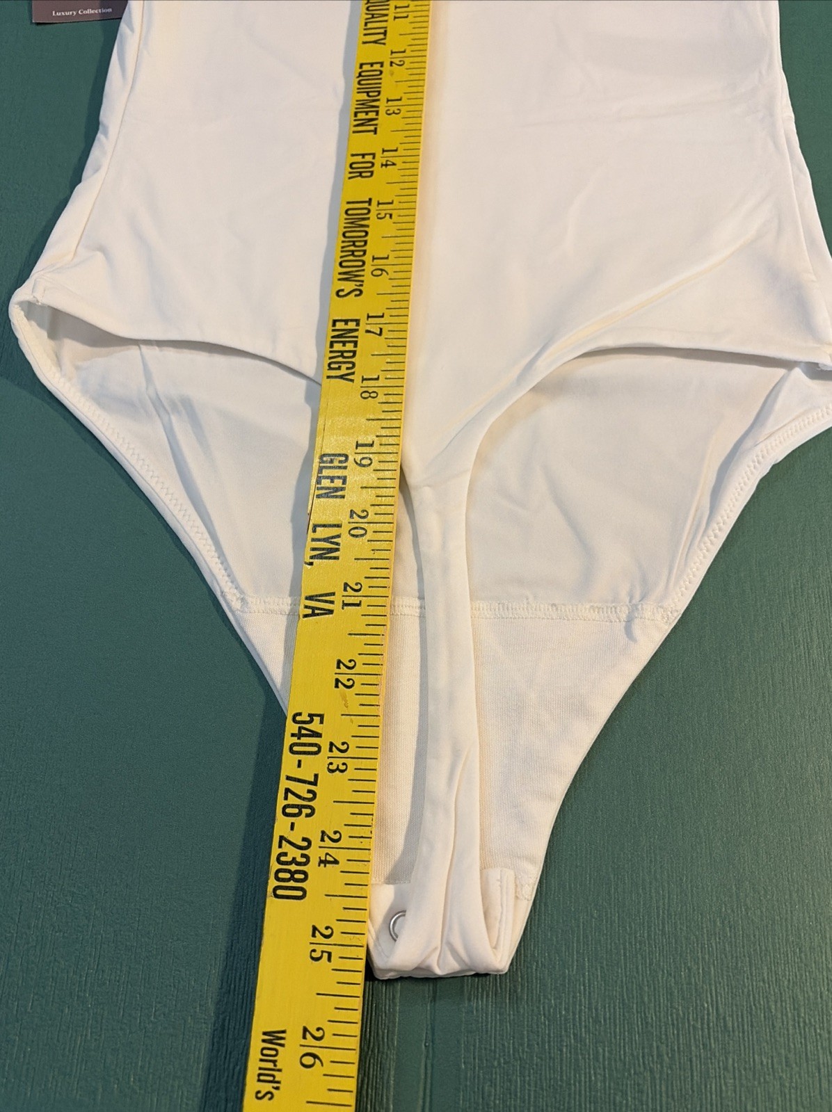 Auden Luxe Stretch Fully Lined Bodysuit in White – Medium