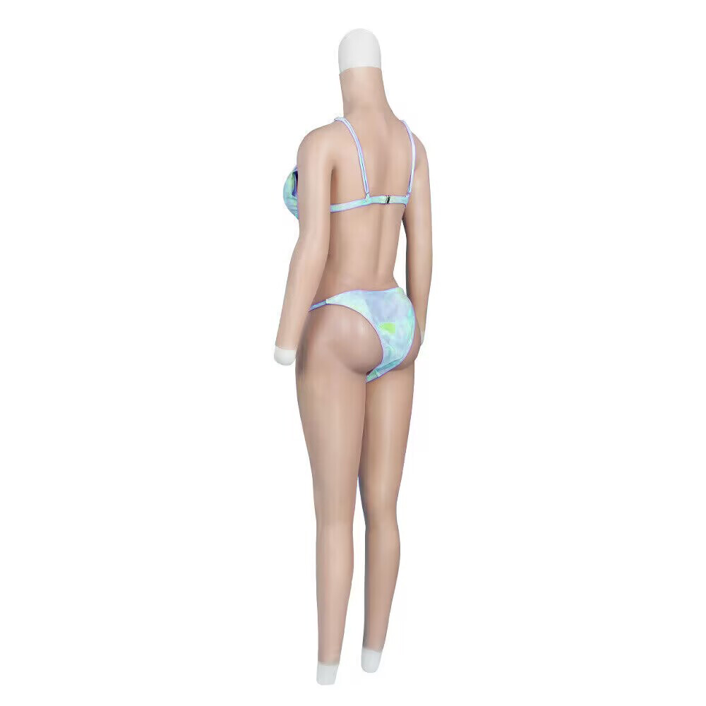 Silicone Breast Forms Body Suits Realistic C Cup with Arms Fake Vaginas Tights