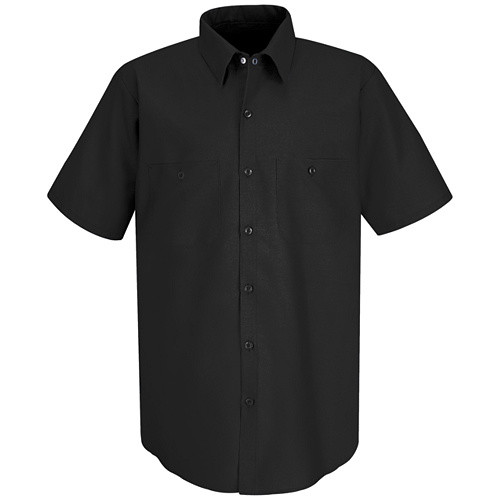 Red Kap Work Shirt Solid Color 2 Pocket Men’s Industrial Uniform Short Sleeve