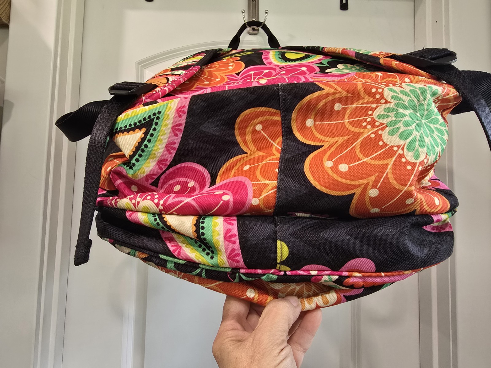 Vera Bradley Bouquet Book Bag Large Backpack Bright Floral Work School Travel