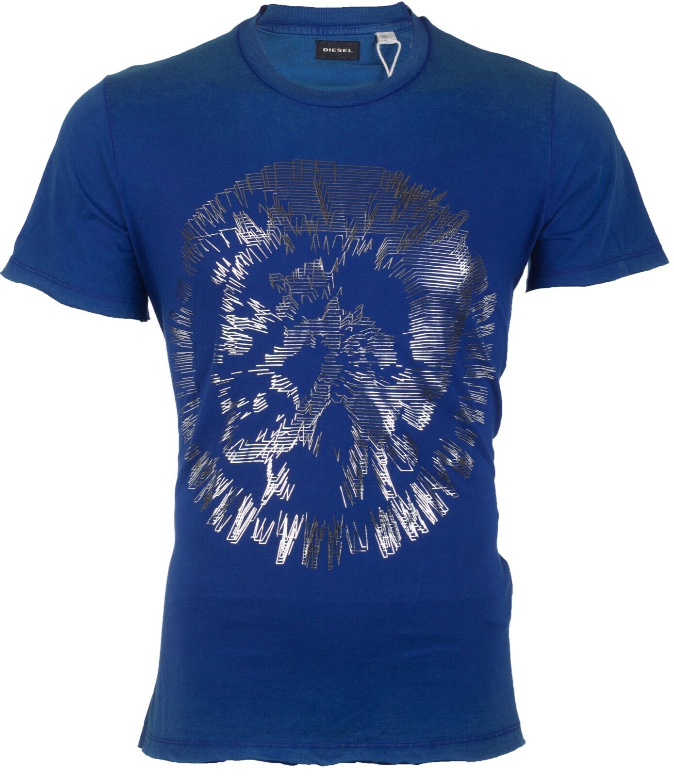 Vintage Y2K $98 DIESEL Royal Blue MIREY Short Sleeve Slim Fit Designer T-shirt