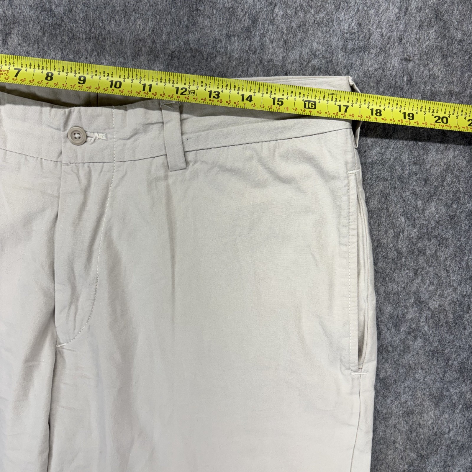 Jack Donnelly M4 Khaki Chino Pants Mens 35×29 Slim Tan Made in USA Preppy Flat