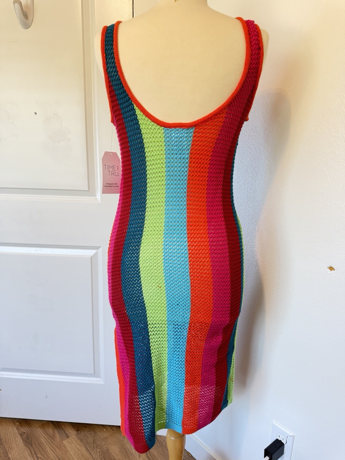Beach Cover Up Fisherman Women’s Size Xsmall Dress Colorful Boho Fairy Preppy
