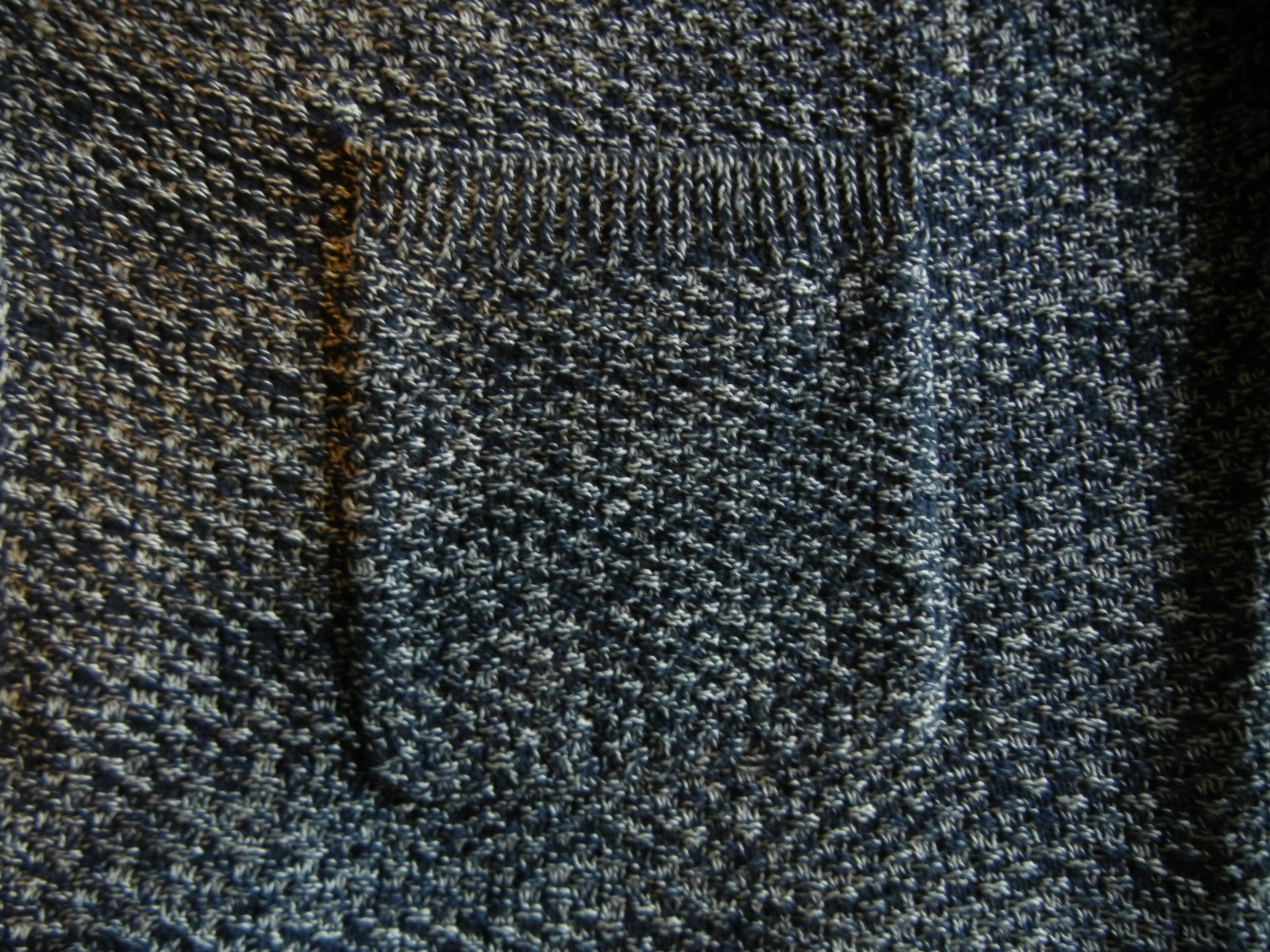 Natural Reflections Blue Heathered Polyester Blend Open Front Cardigan – Sz MED