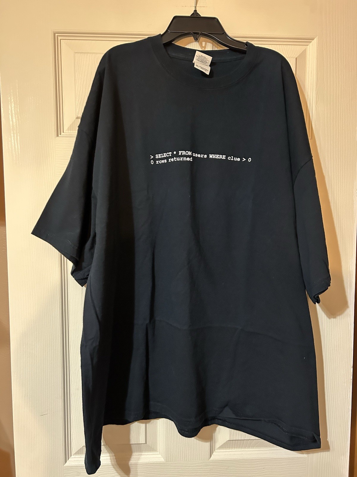 Adult Size 3XL IT Programmer SQL Code Nerd T-Shirt Funny Novelty Great Gift Idea