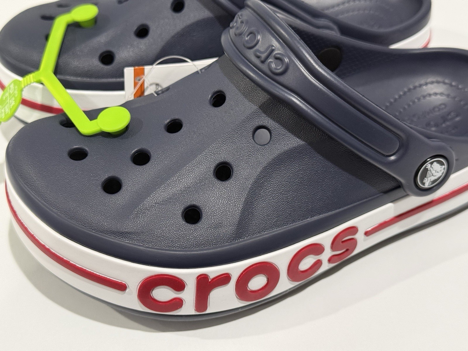 Crocs Bayaband Clog NAVY / PEPPER #205089-4CC Unisex Size US m4/w6~New W/O Box