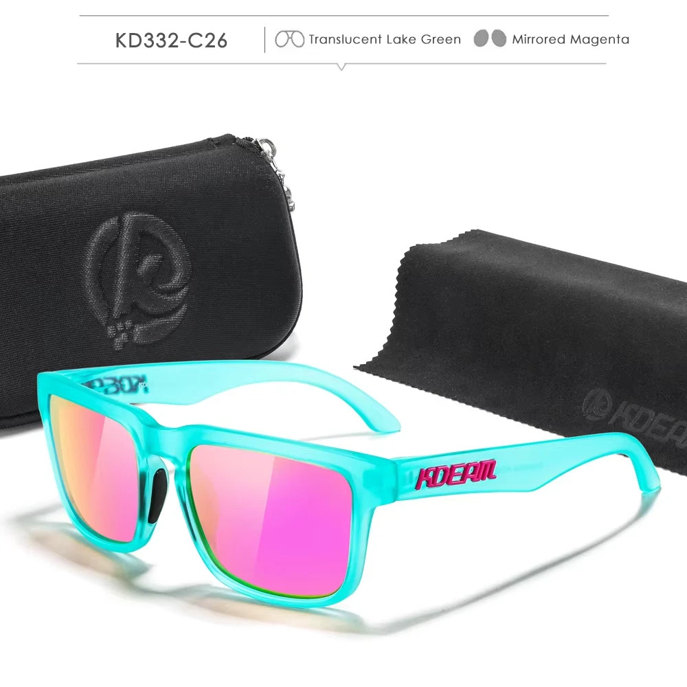 KDEAM Photochromic Polarized Sunglasses Men Women UV400 Sport Eyewear with Case