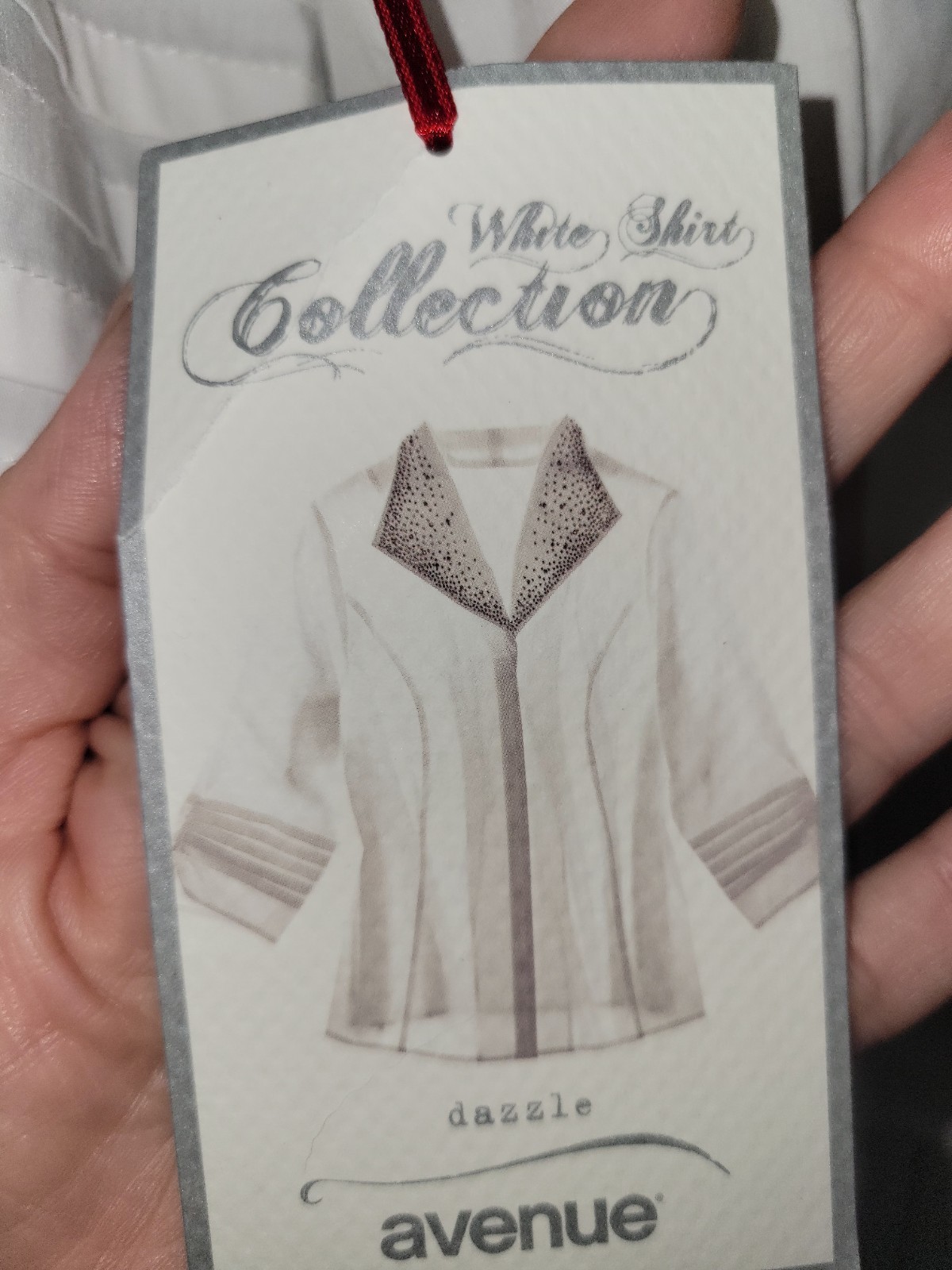 NWT Tuxedo style embellished dress shirt Dazzle Avenue White Shirt Collection
