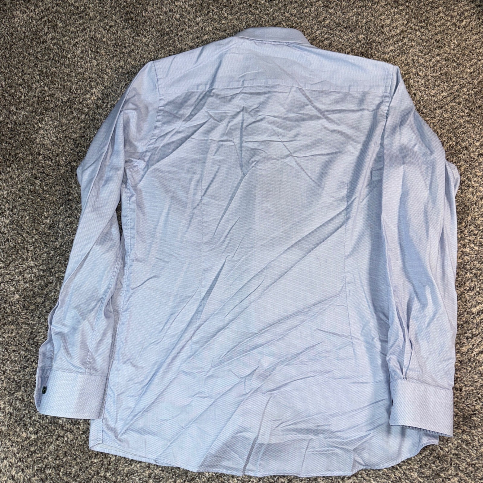 Eton Contemporary Fit 16.5 42 Dress Shirt Light Blue Fine Twill Cotton Mens