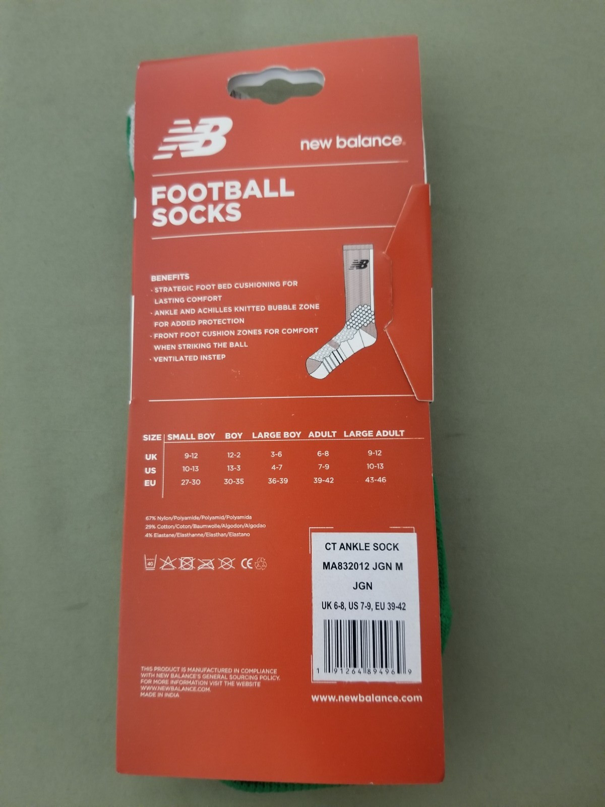 New Balance Soccer Football Crew Socks. 5 Colors To Choose.