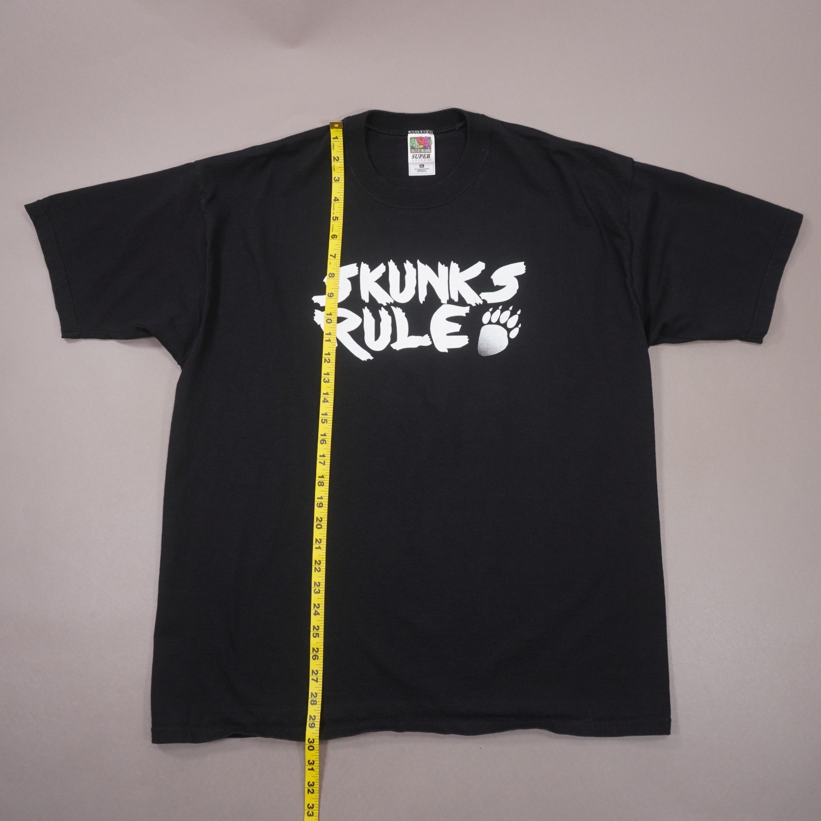 Vintage Skunks Rule Paw FOTL Super Cotton T Shirt Mens XL Black Made USA EUC