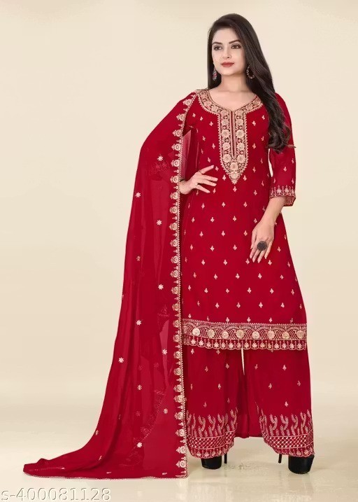 Readymad Georgette Kurta/kurti and plazoo Set for Women’s Party Festive Outfit