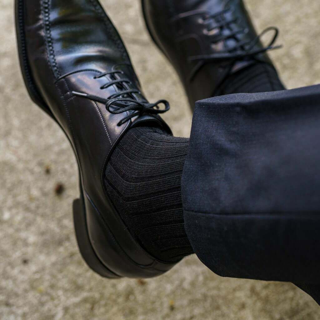 Lot 3-12 Pairs Solid Black Mens Dress Socks Mid Calf Classic Cotton 10-13 Lords
