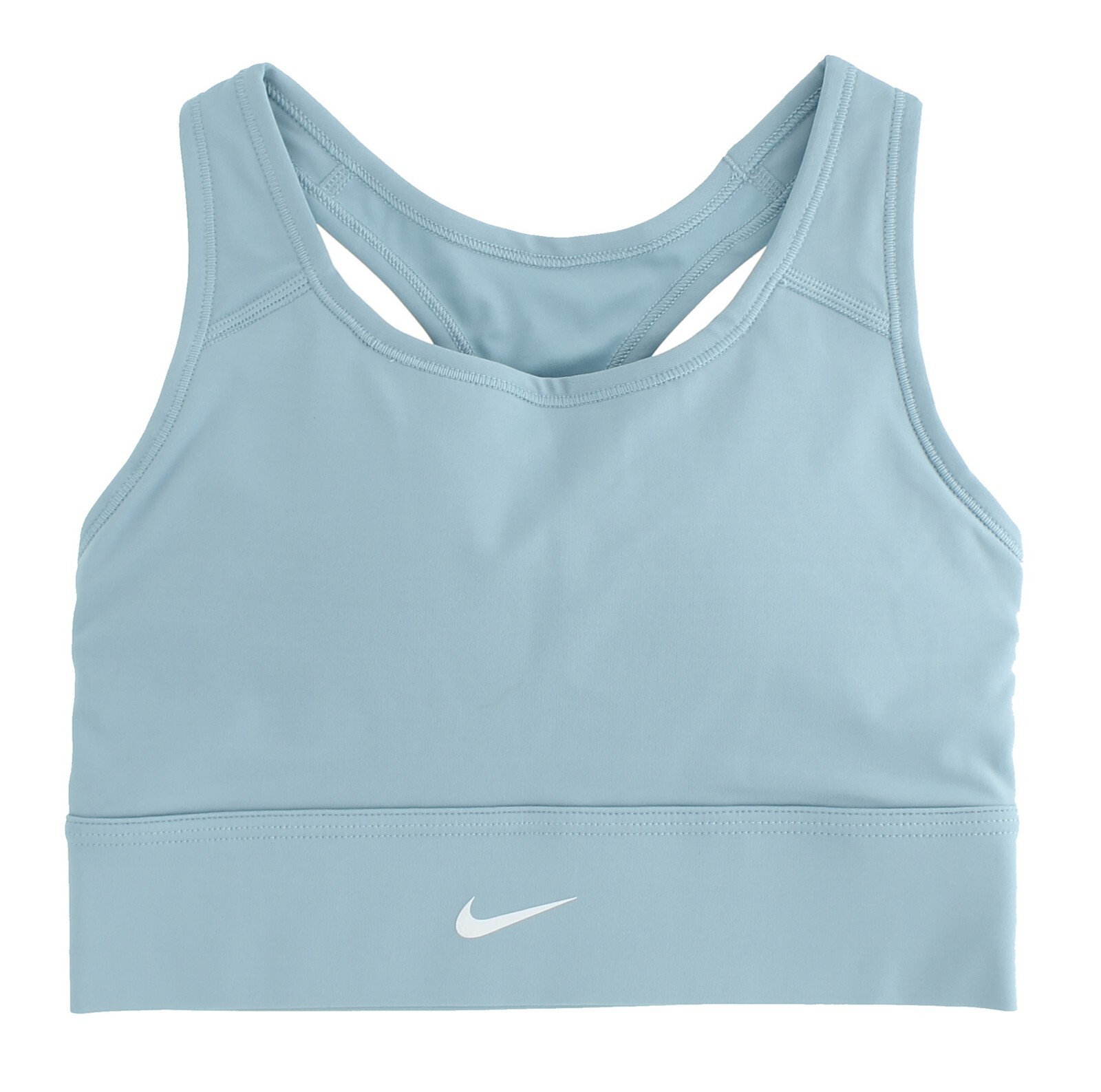 Nike Women’s Sports Bra CZ4496 Medium Support Padded Longline Athletic Logo Bra