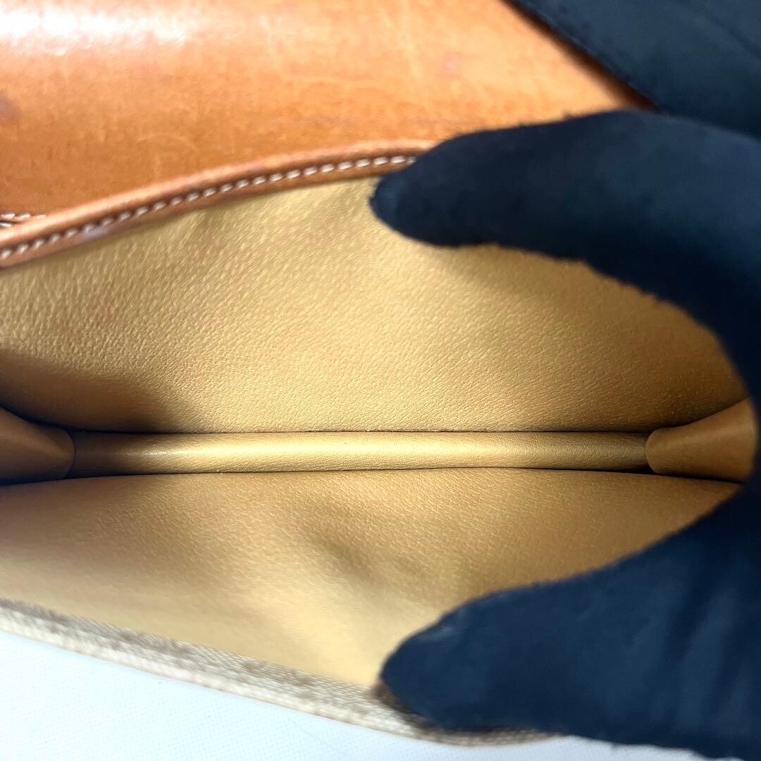 CELINE Shoulder bag Macadam Horsebit Beige Vintage Authentic From Japan