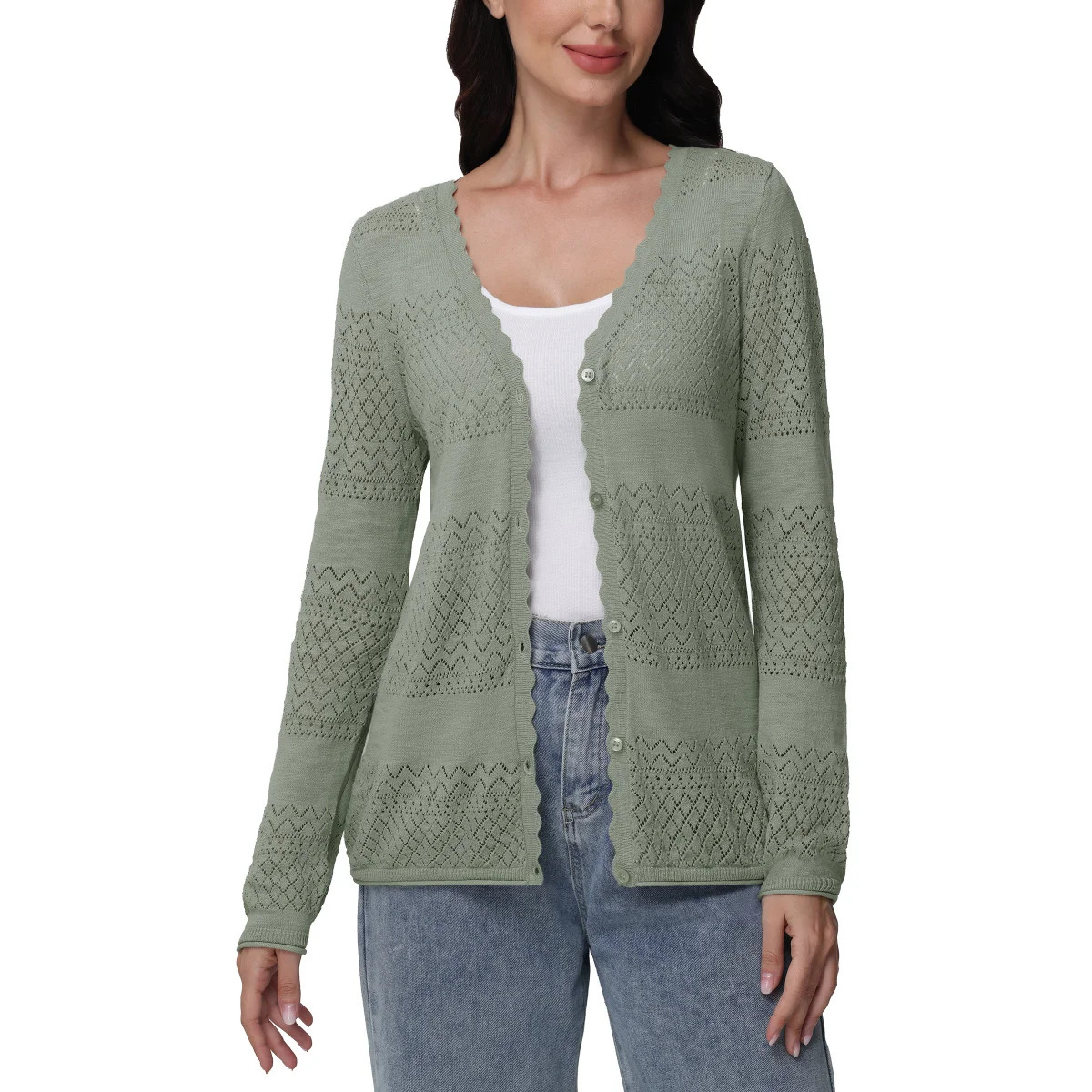 Frye Women’s Pointelle Cardigan