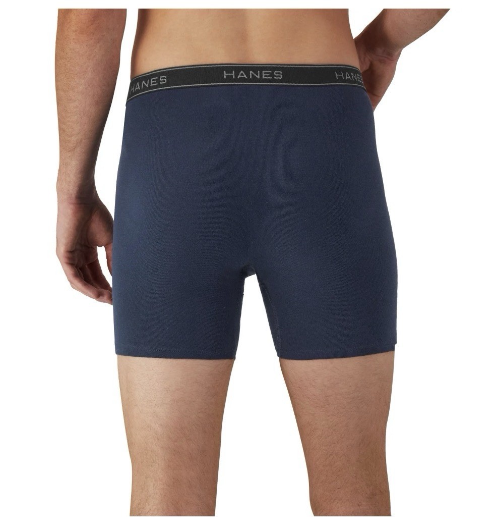 10-Pack HANES Men’s XL Boxer Briefs Tagless Comfort Flex Waistband Solid Colors