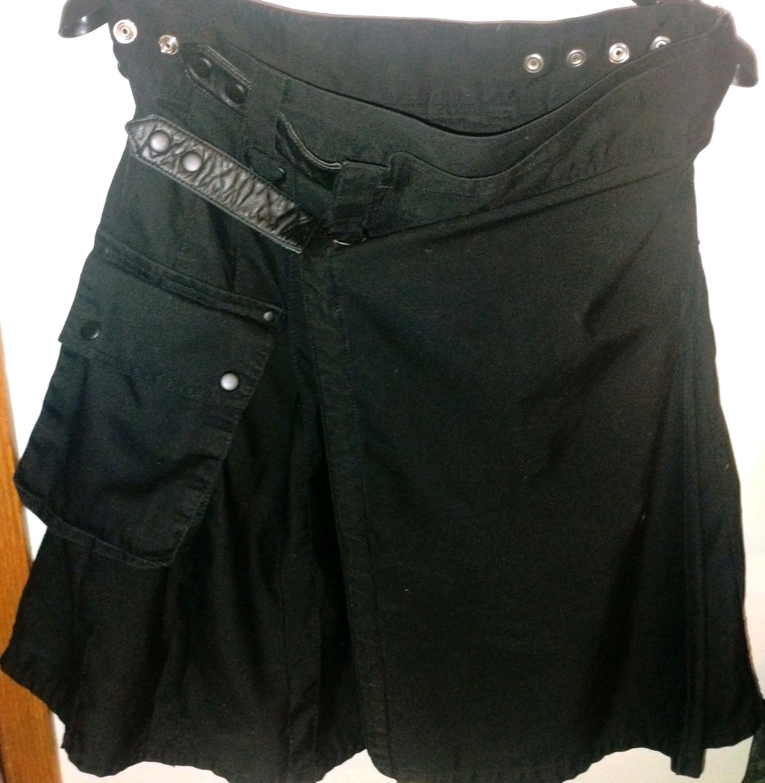 All Kilts Sports Deluxe Black 100% Cotton Sport Kilt Men Size 36 Kilt Style